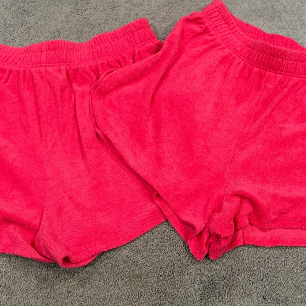 No Boundaries Girls Shorts Bundle Size M 7-9 Pink Lounge Terry Dolphin Lot 2